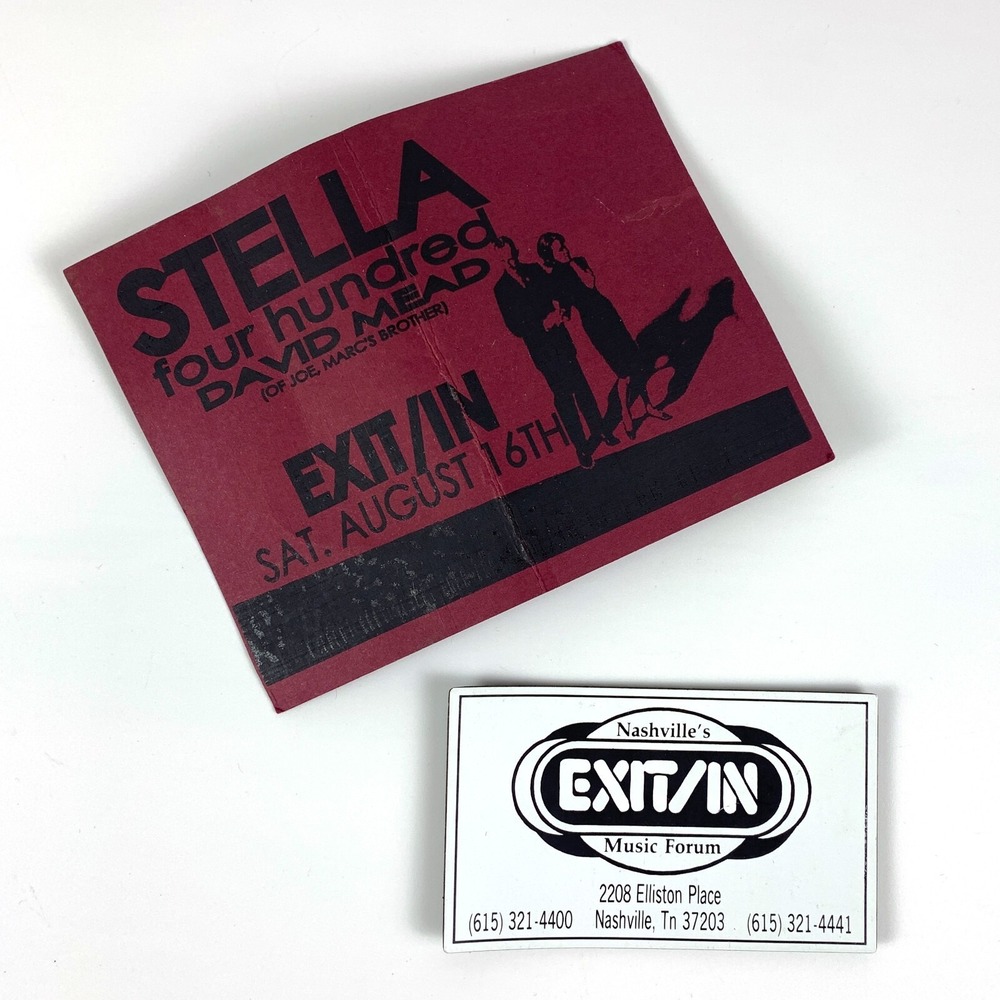 VTG 1997 Nashvilles Exit/In Music Forum Magnet w Band Postcard Stella David Mead